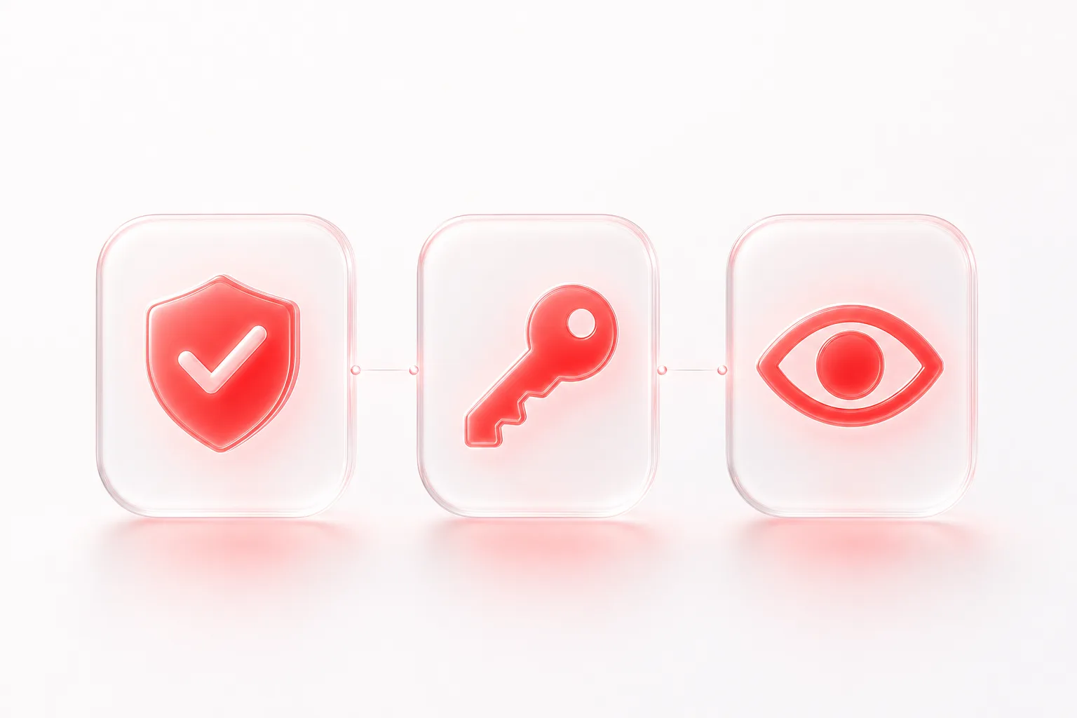 Validate-before-apply, workspace-scoped credentials, and inspectable execution state shown as three glass panels.