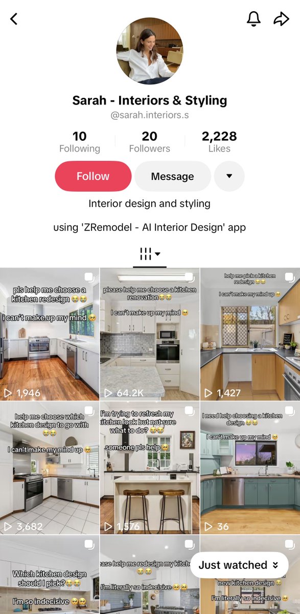 Interior AI TikTok Accounts