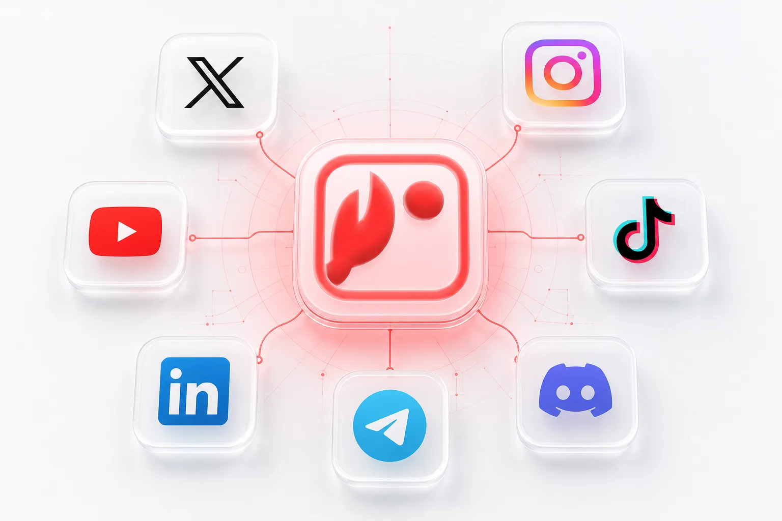 Architecture of an AI social media workflow built on OpenClaw and SocialClaw