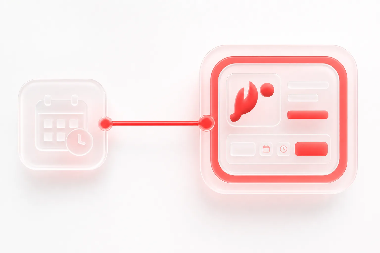 A scheduler API beside an embedded publish layer nested in a product.